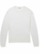Jil Sander - Logo-Embroidered Wool Sweater - White