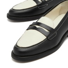 Duke + Dexter Women's Wilde Black X White Penny Loafer in Multi