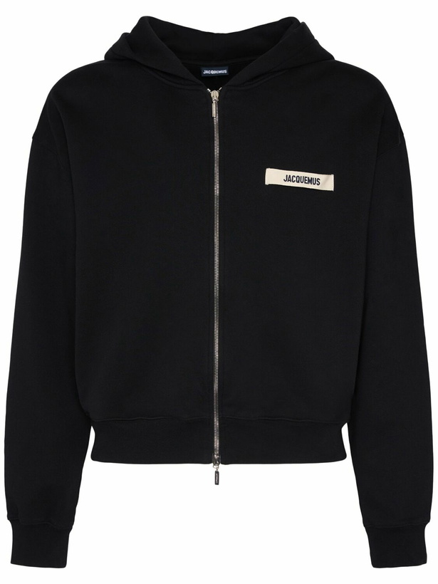 Photo: JACQUEMUS Le Hoodie Gros Grain Zip-up Sweatshirt