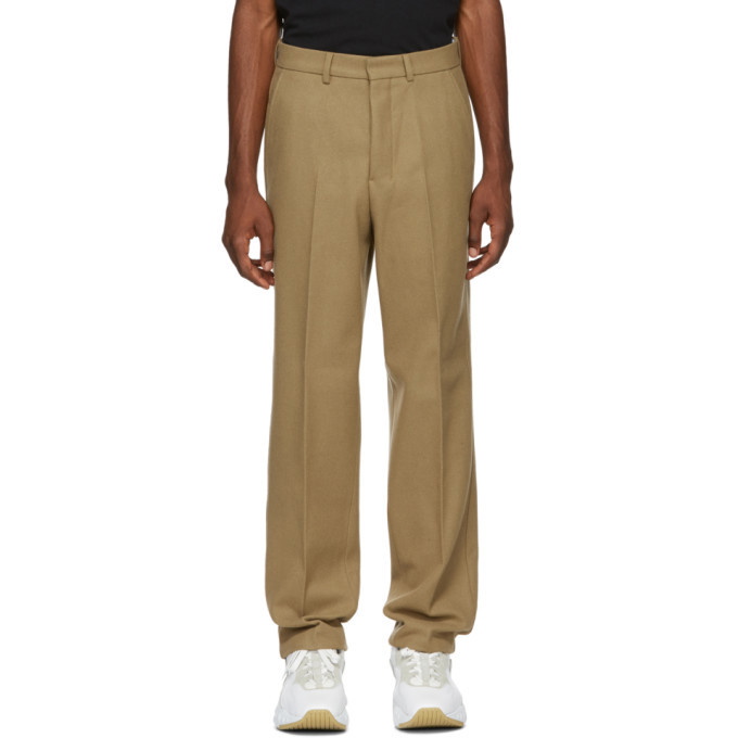 Photo: AMI Alexandre Mattiussi Brown Wool Formal Trousers