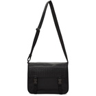 Bottega Veneta Black Large Intrecciato Messenger Bag