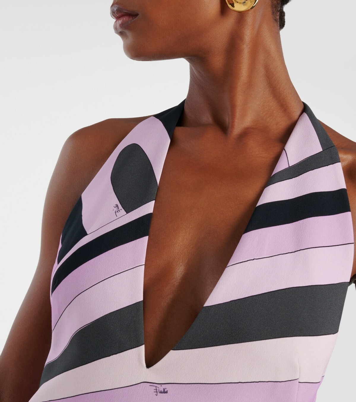 Pucci Iride halterneck satin gown