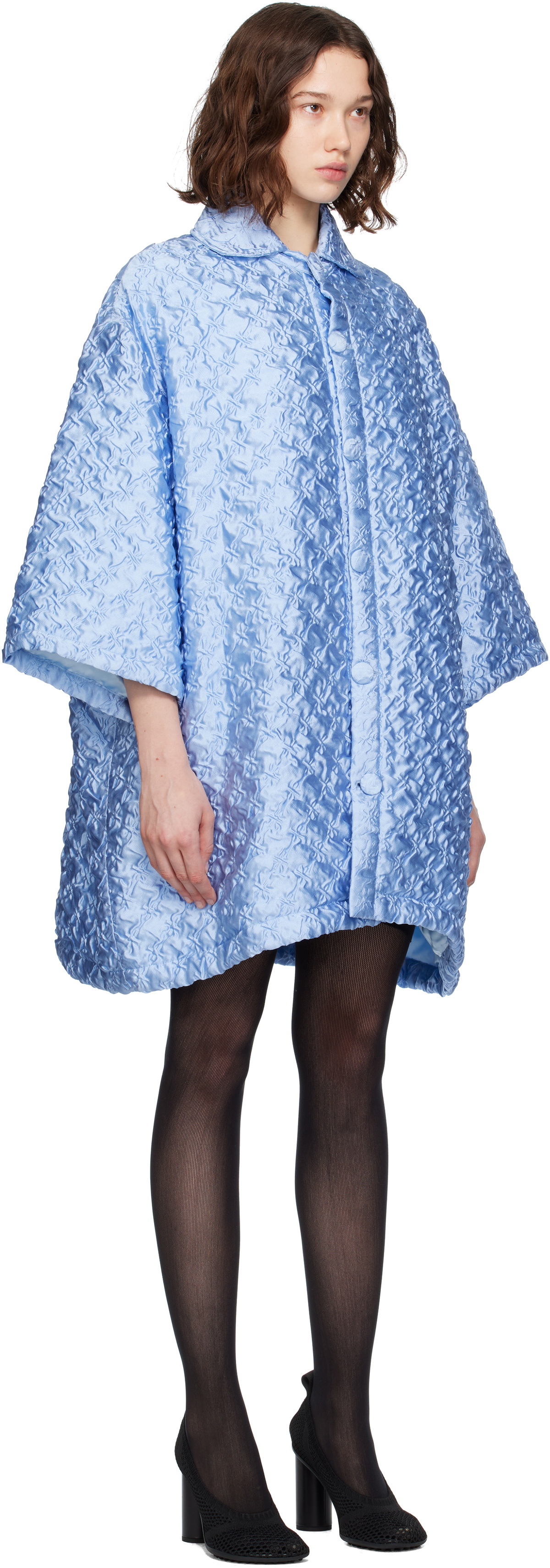 MARIE ADAM-LEENAERDT Blue Robe Shirt Coat