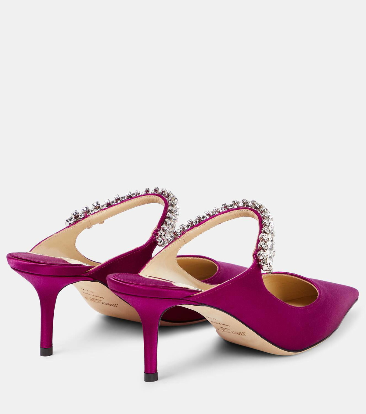 Jimmy Choo Bing 65 embellished satin mules Jimmy Choo
