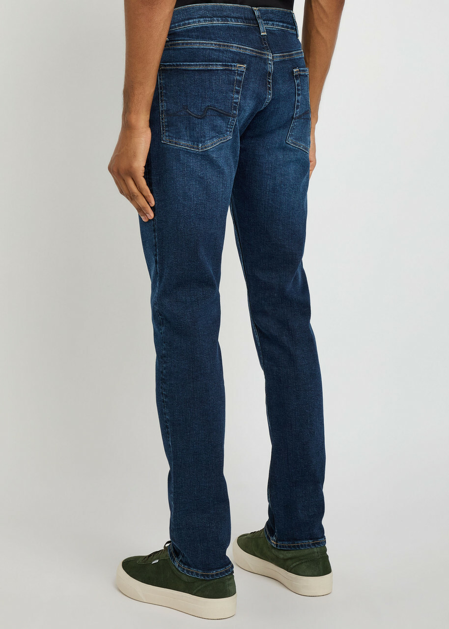 7 For All Mankind Slimmy Stretch-denim Jeans Dark Blue