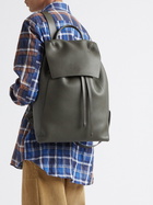 Loewe - Logo-Debossed Full-Grain Leather Backpack