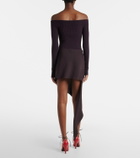 Alaïa Asymmetric poplin miniskirt