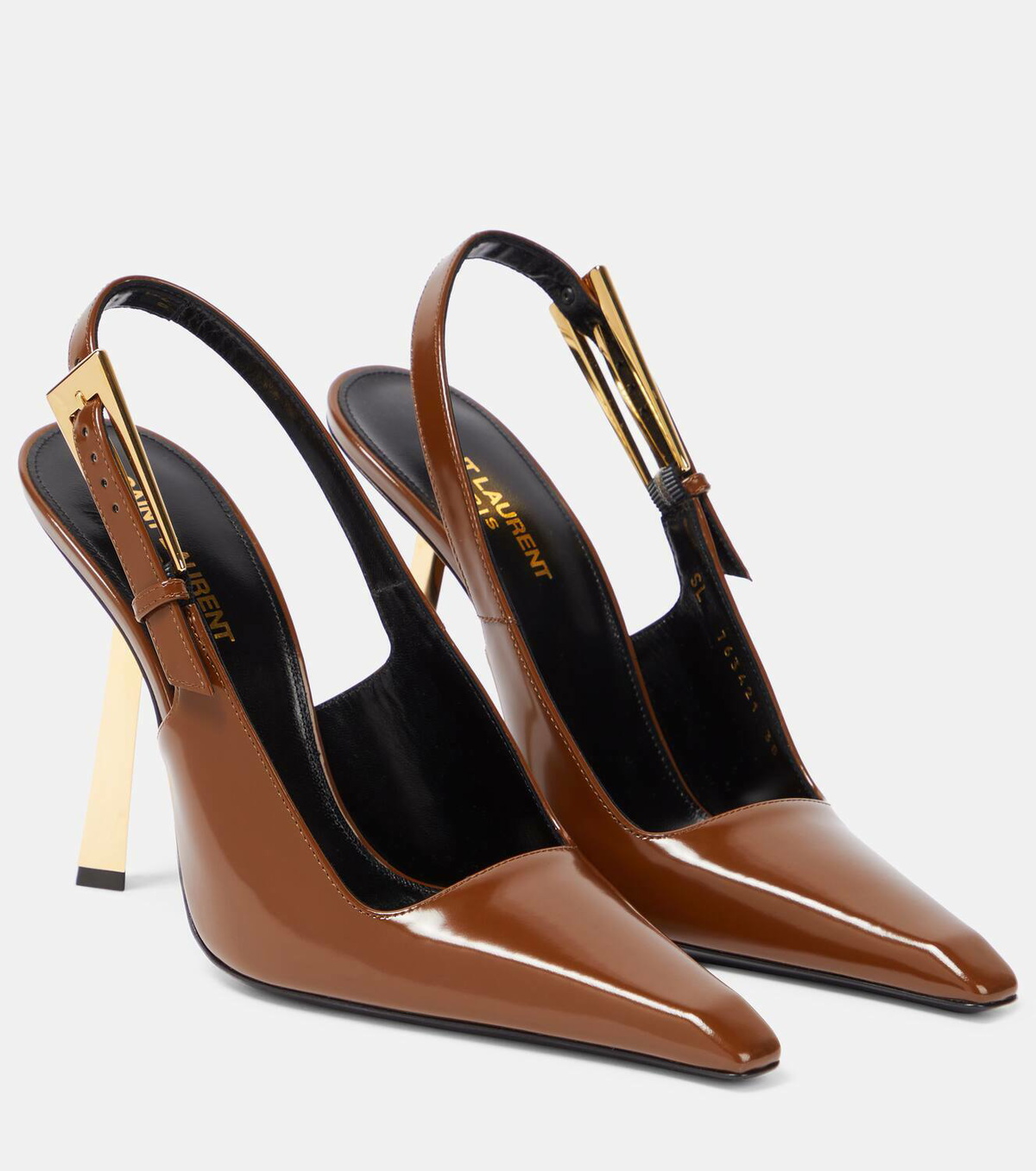 Saint Laurent Lee patent leather slingback pumps Saint Laurent
