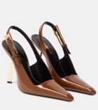 Saint Laurent Lee patent leather slingback pumps