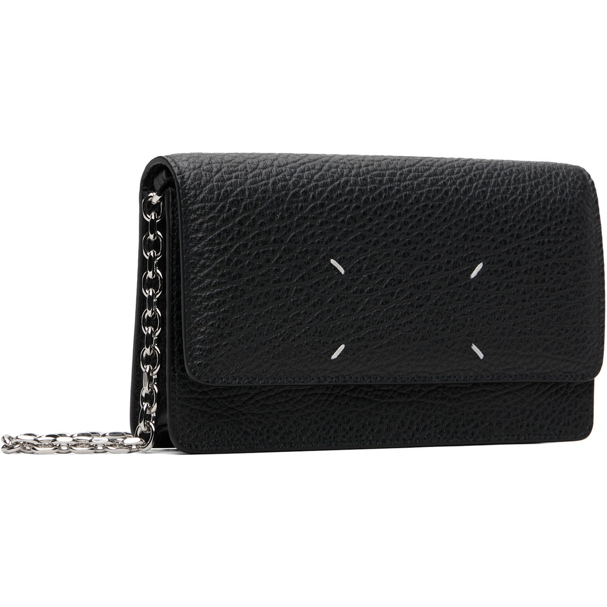 Maison Margiela Black Four Stitches Chain Wallet