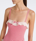 Montce Jacelyn gingham ruffled swimsuit