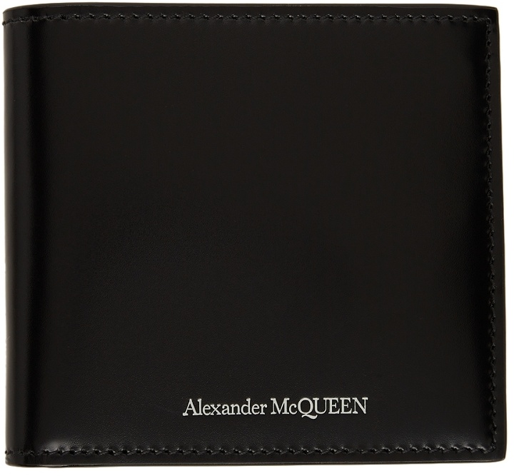 Photo: Alexander McQueen Black Polished Bifold Wallet
