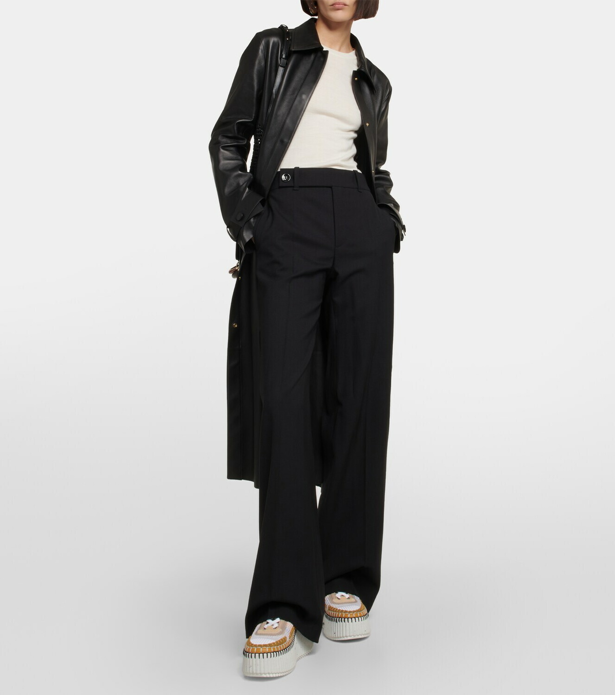 Chloe - Nama mesh high-top sneakers