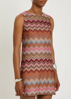 Missoni Chevron Fine-knit Mini Dress Pink