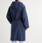 TEKLA - Organic Cotton-Terry Hooded Robe - Blue