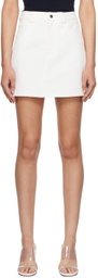 Fax Copy Express White Pegged Miniskirt