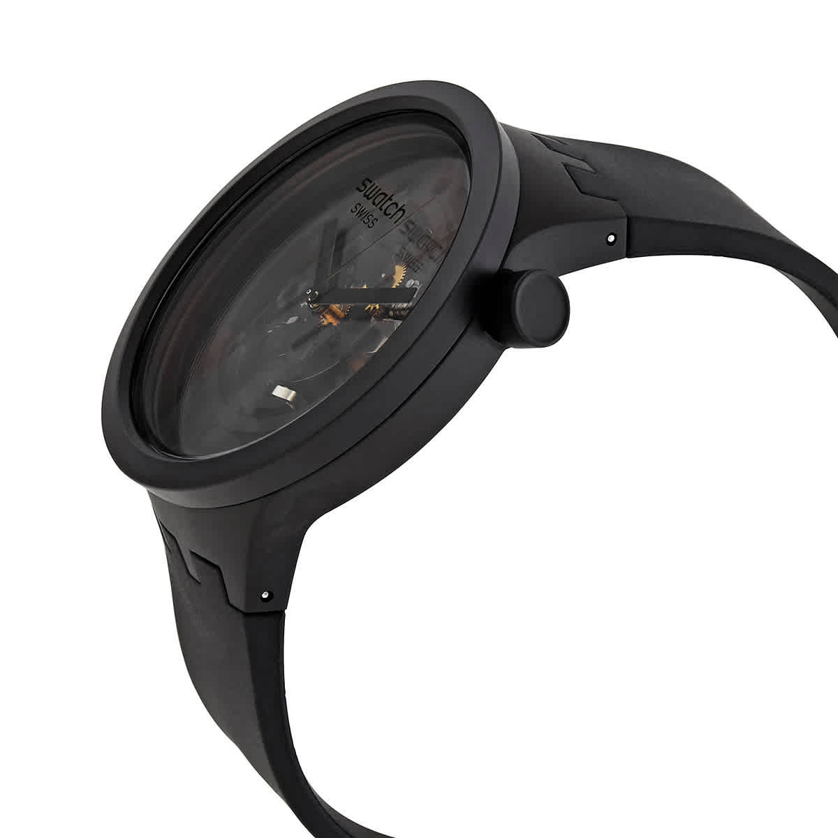 Swatch Bioceramic Quartz Black Dial Mens Watch SB03B100
