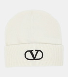 Valentino VLogo embroidered wool beanie