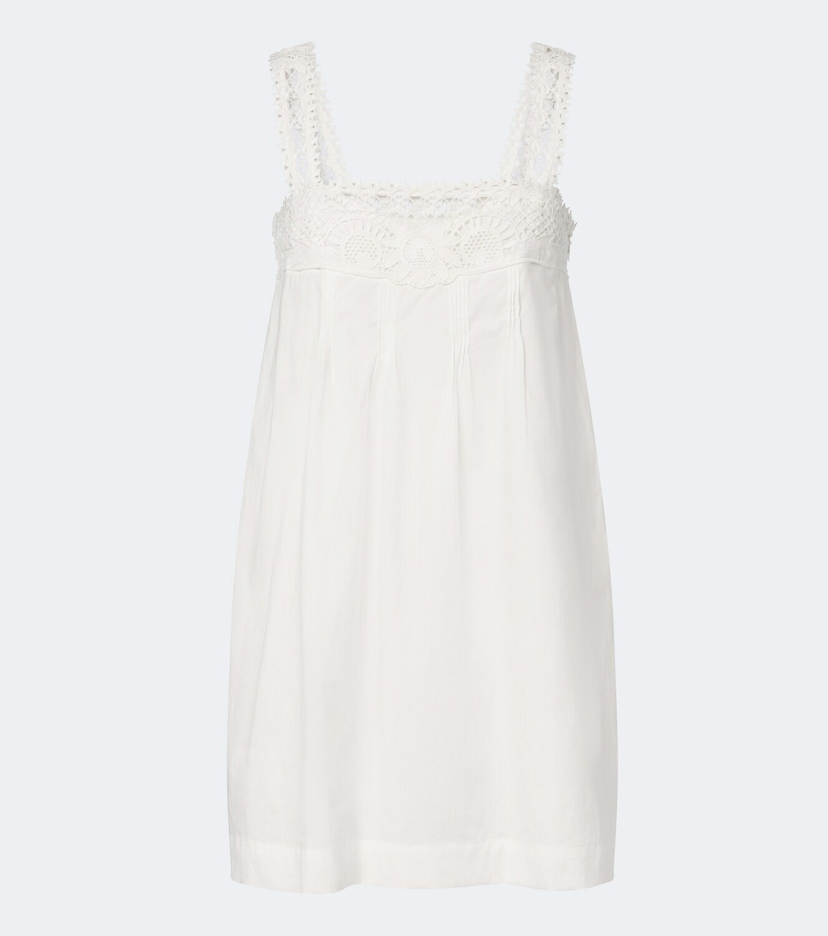 Posse Veda crochet-trimmed cotton minidress