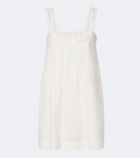 Posse Veda crochet-trimmed cotton minidress