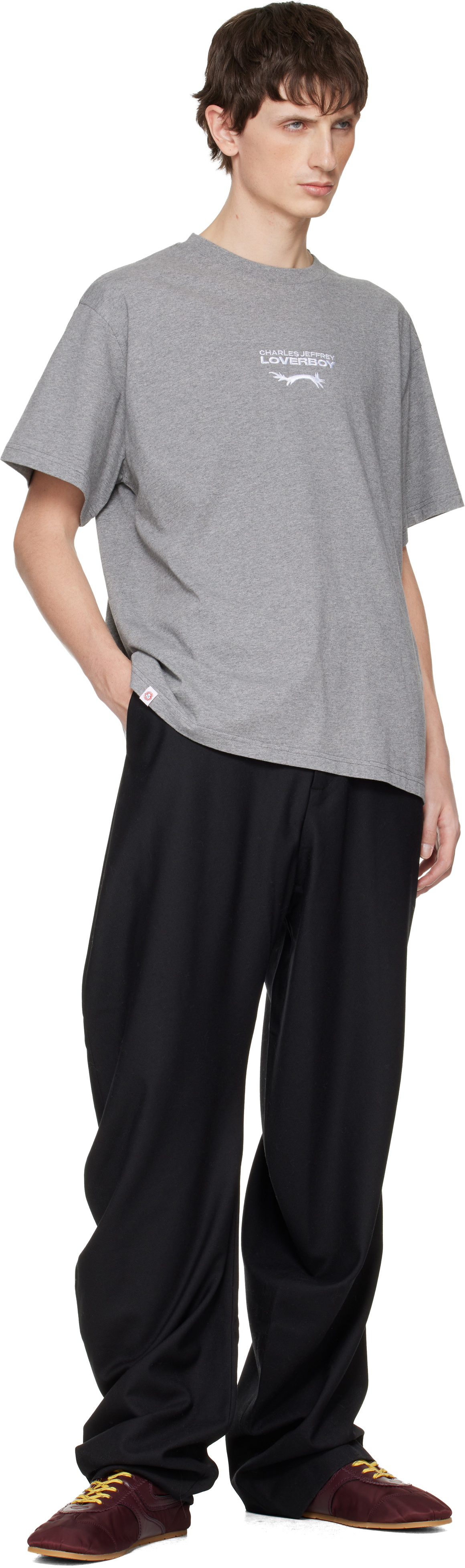 Charles Jeffrey LOVERBOY Gray Logo T-shirt