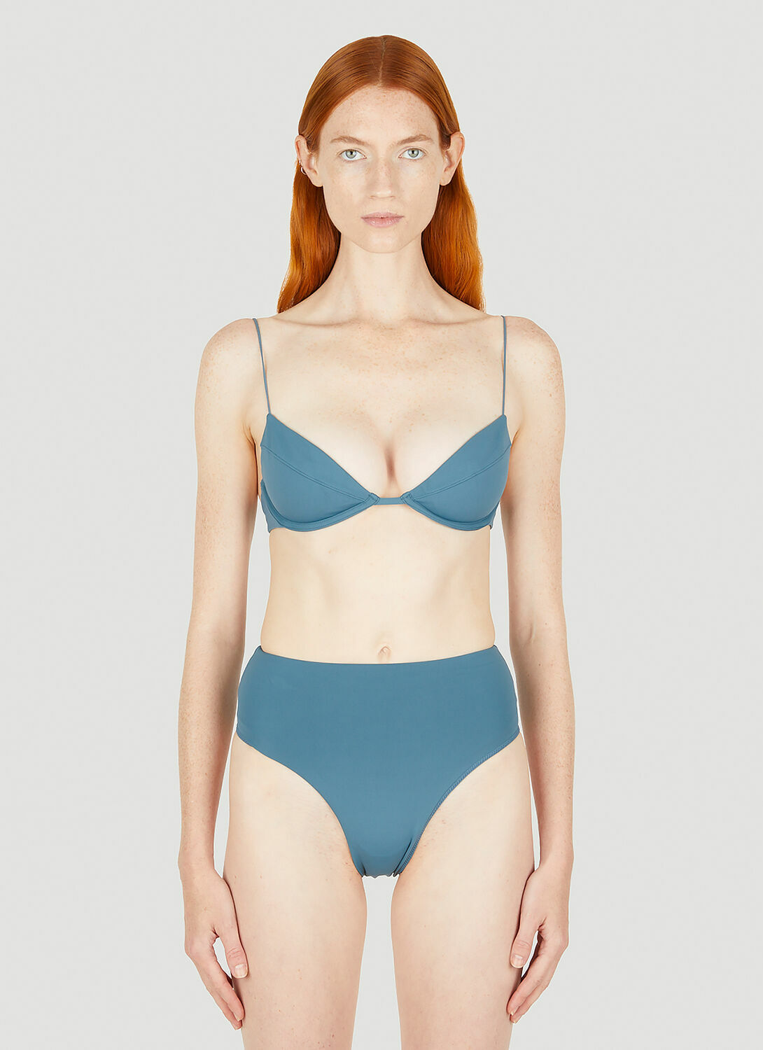 Ziah Fine Strap Almond Bikini Top