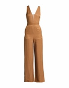 Alessia Santi Womens Jumpsuit Camel