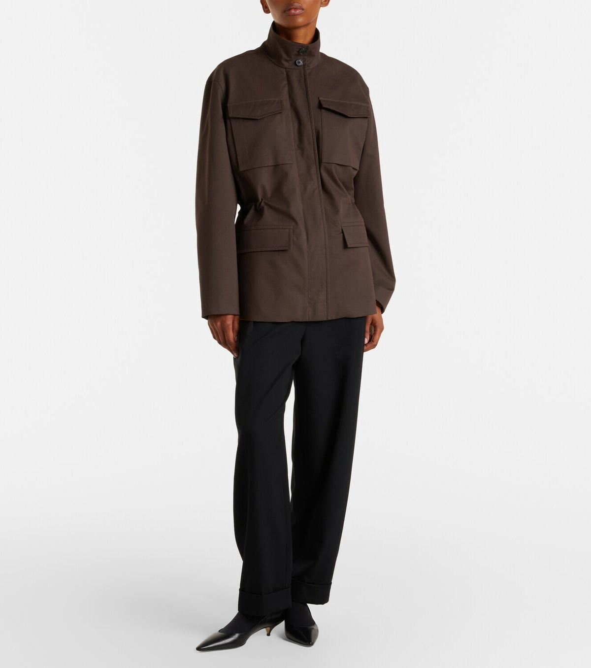 The Row Floriane cotton and cashmere field jacket