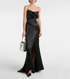 Givenchy Gathered silk satin gown