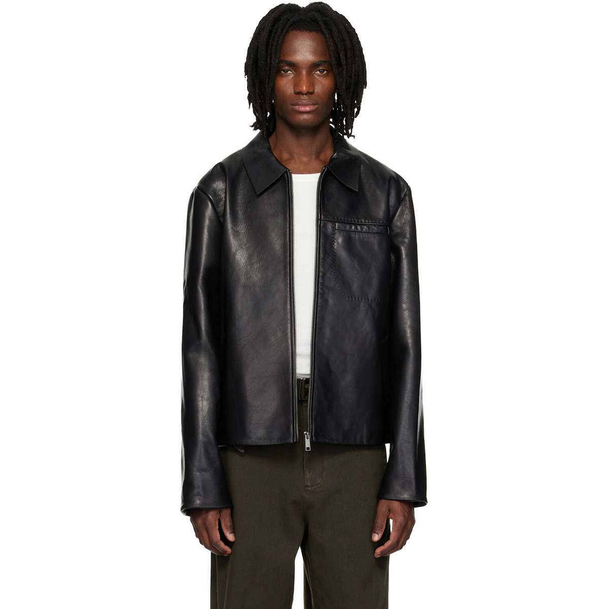 Entire Studios Black Corehide Leather Jacket