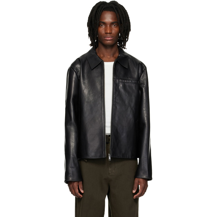Photo: Entire Studios Black Corehide Leather Jacket