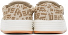 Palm Angels Beige & Brown Monogram Snow Slip Sneakers