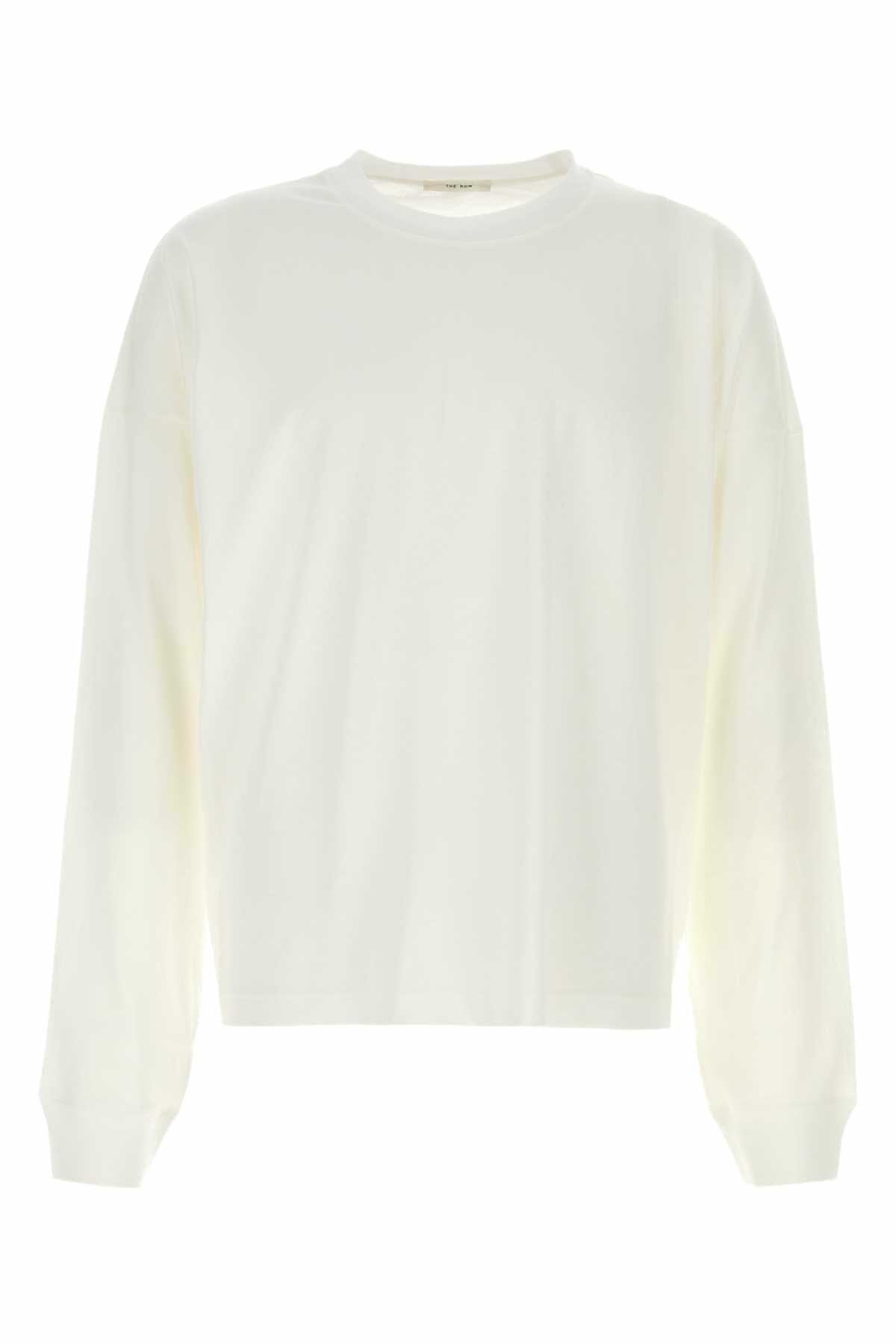 Tシャツ・カットソー The Row White Cotton Haru Oversize T-Shirt Haru T-Shirt White in Cotton – The Row