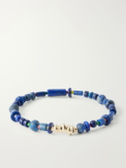 Luis Morais - 14-Karat Gold Lapis Lazuli Beaded Bracelet