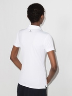 J.Lindeberg White Tour Logo Piqué Golf Polo Shirt