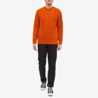 Norse Projects Men's Arild Cable Crew Knit in Burnt Orange