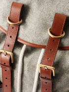 Brunello Cucinelli - Leather-Trimmed Flannel Backpack