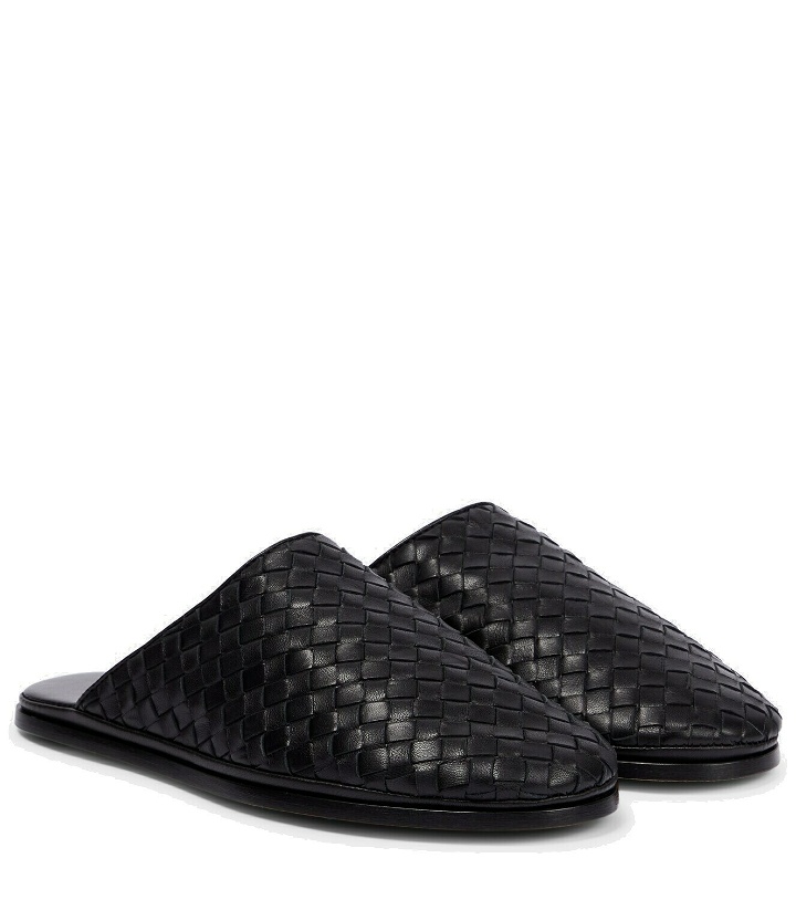 Photo: Bottega Veneta - Intrecciato leather slippers
