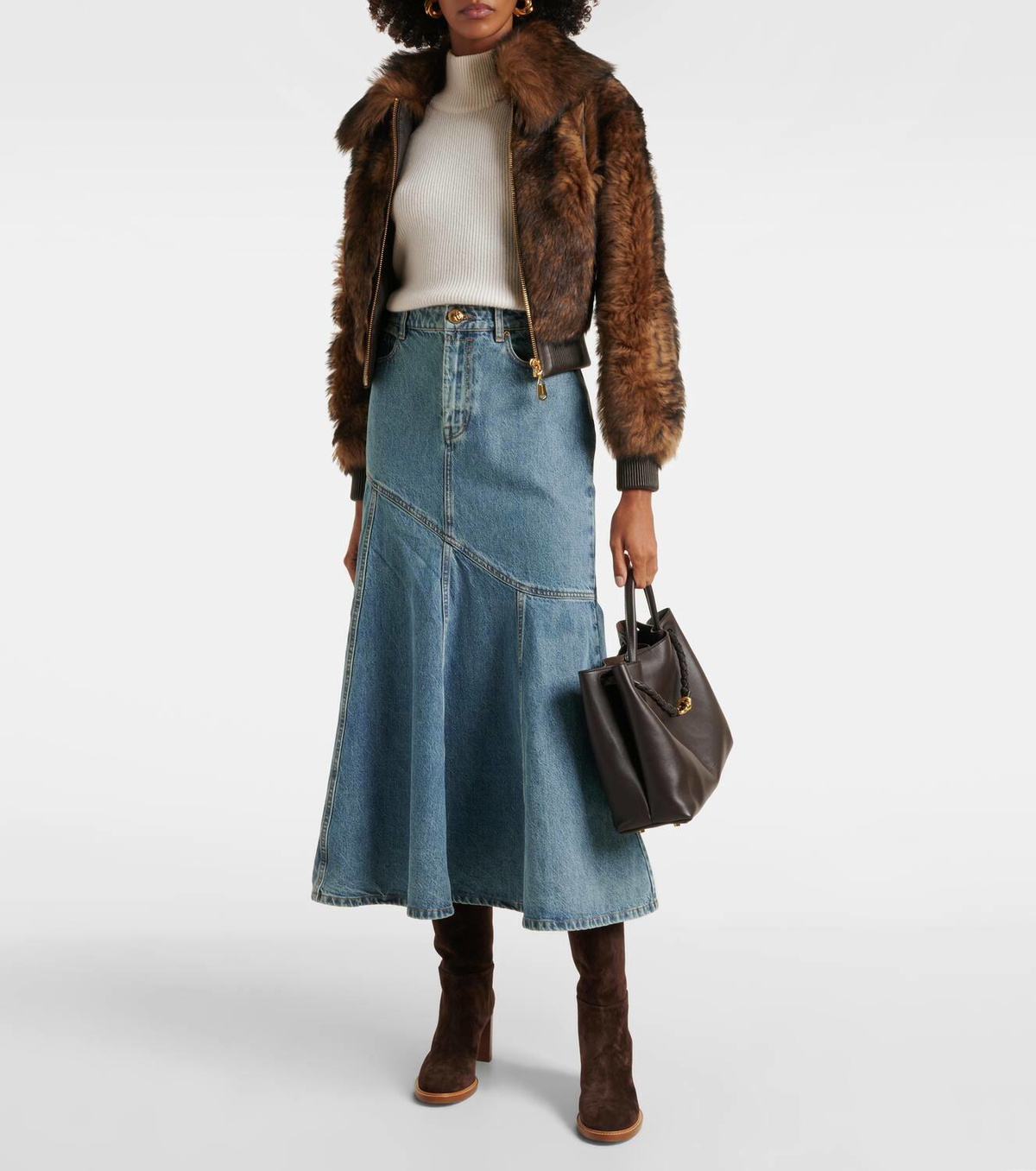 【Zimmermann】Illustration shearling bomber jacket Zimmermann Illustration shearling bomber jacket Zimmermann