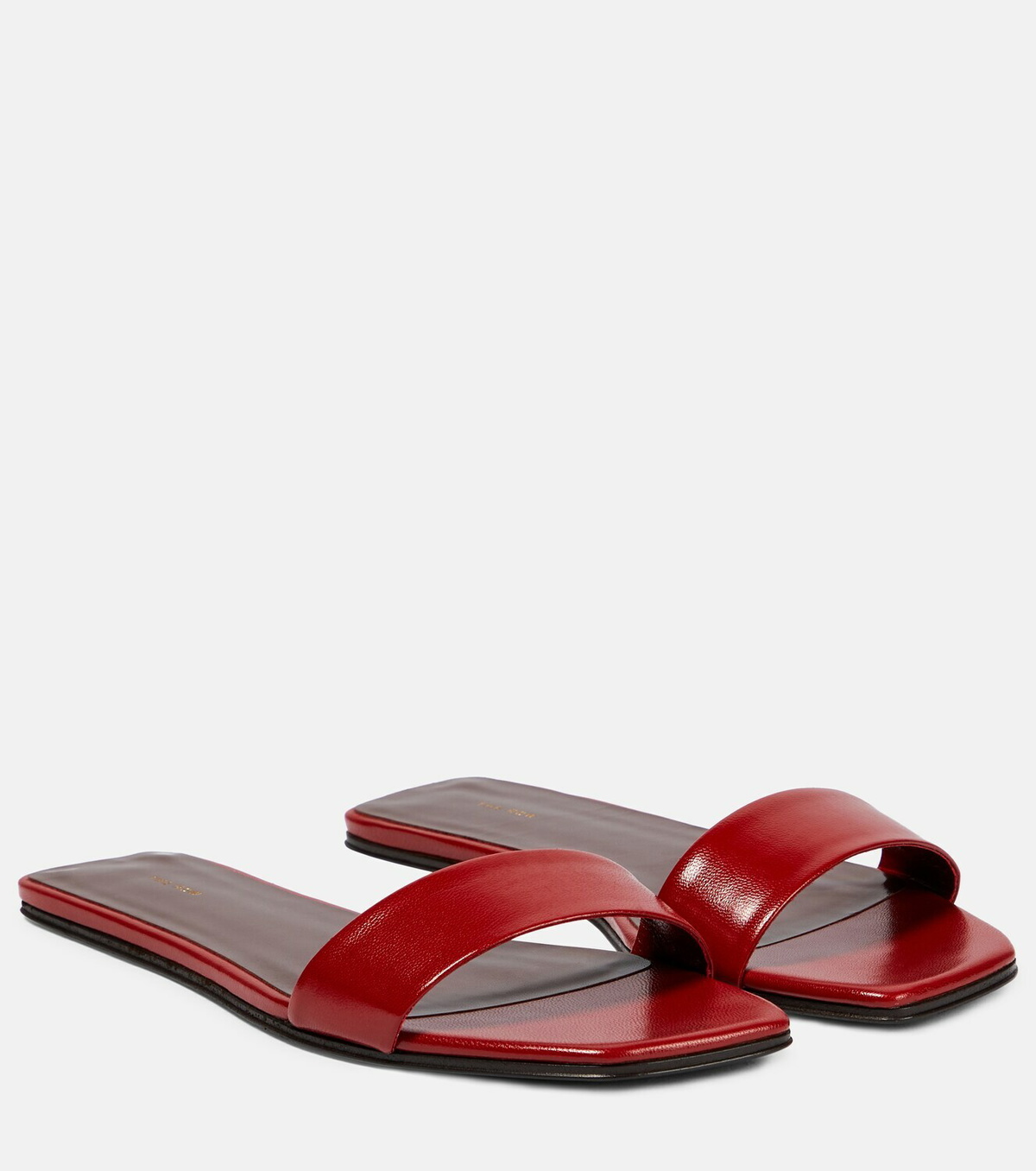 The Row - Chocolate leather flats The Row