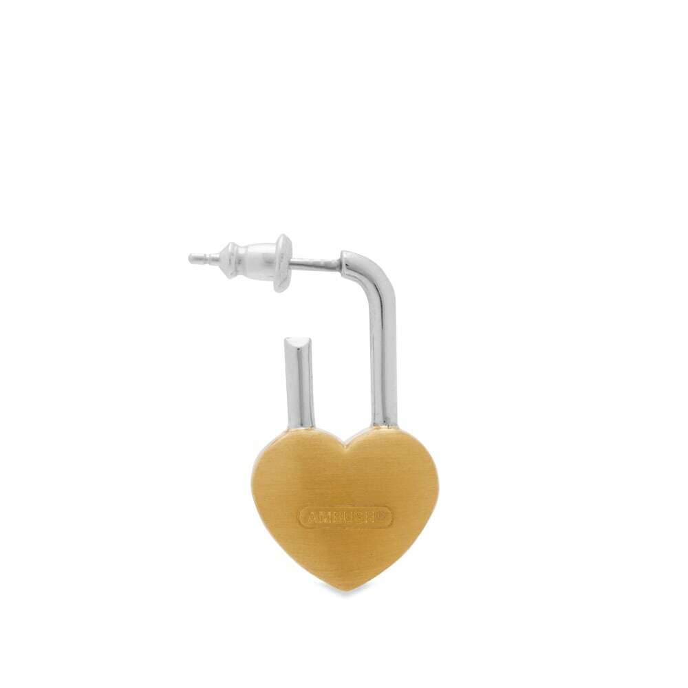 【AMBUSH】SMALL HEART PADLOCK EARRINGS 2色展開 Silver Gold AMBUSH® - Small Heart Padlock Earring | HBX - Globally