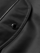 TOM FORD - Leather-Trimmed Shell Bomber Jacket - Black