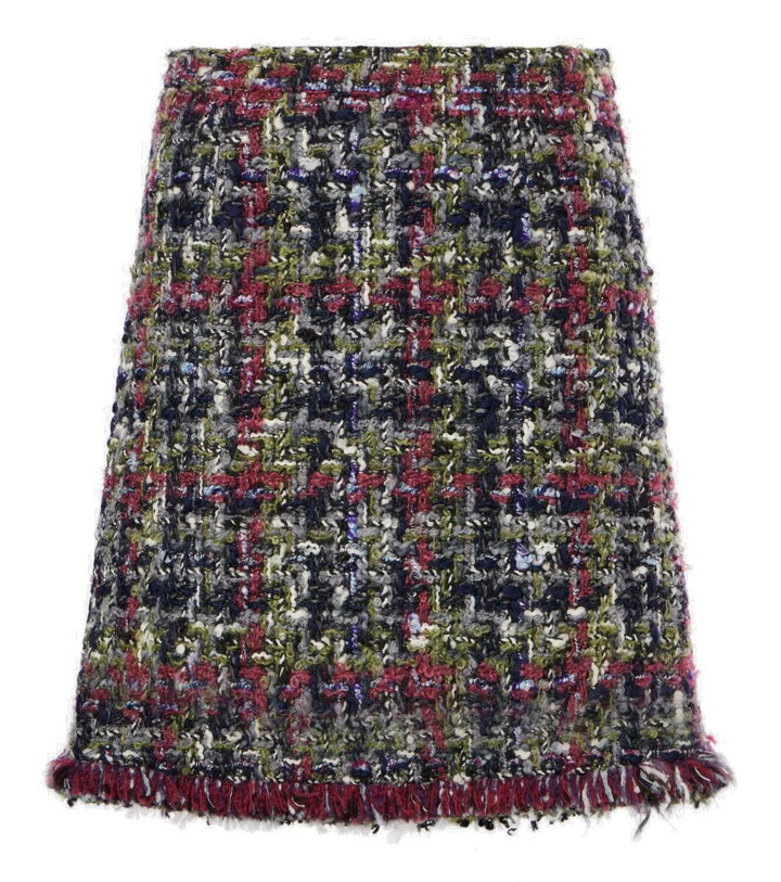 Photo: Etro Wool-blend tweed miniskirt