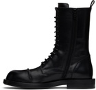 Ann Demeulemeester Black Gillian Pintuck Combat Boots