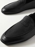 John Lobb - Kingston II Collapsible-Heel Full-Grain Leather Slippers - Black