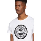 Balmain White Coin Logo T-Shirt