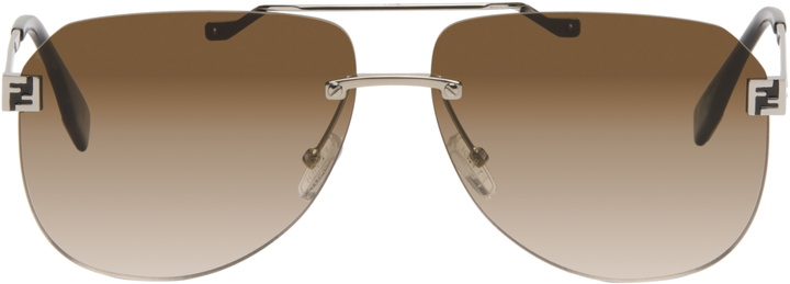 Photo: Fendi Silver 'Fendi' Sky Sunglasses