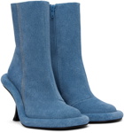 JW Anderson Blue Bumper-Tube Heel Ankle Boots