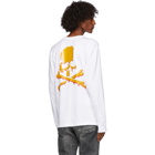 mastermind WORLD White Drip Logo Long Sleeve T-Shirt