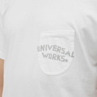 Universal Works Men's Print Pocket T-Shirt in Ecru